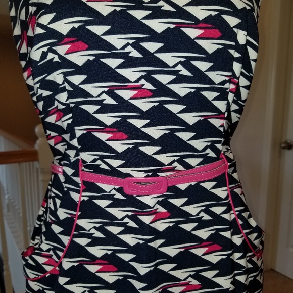 London Times Belted Dress w/ Pockets - Picture 3 of 7